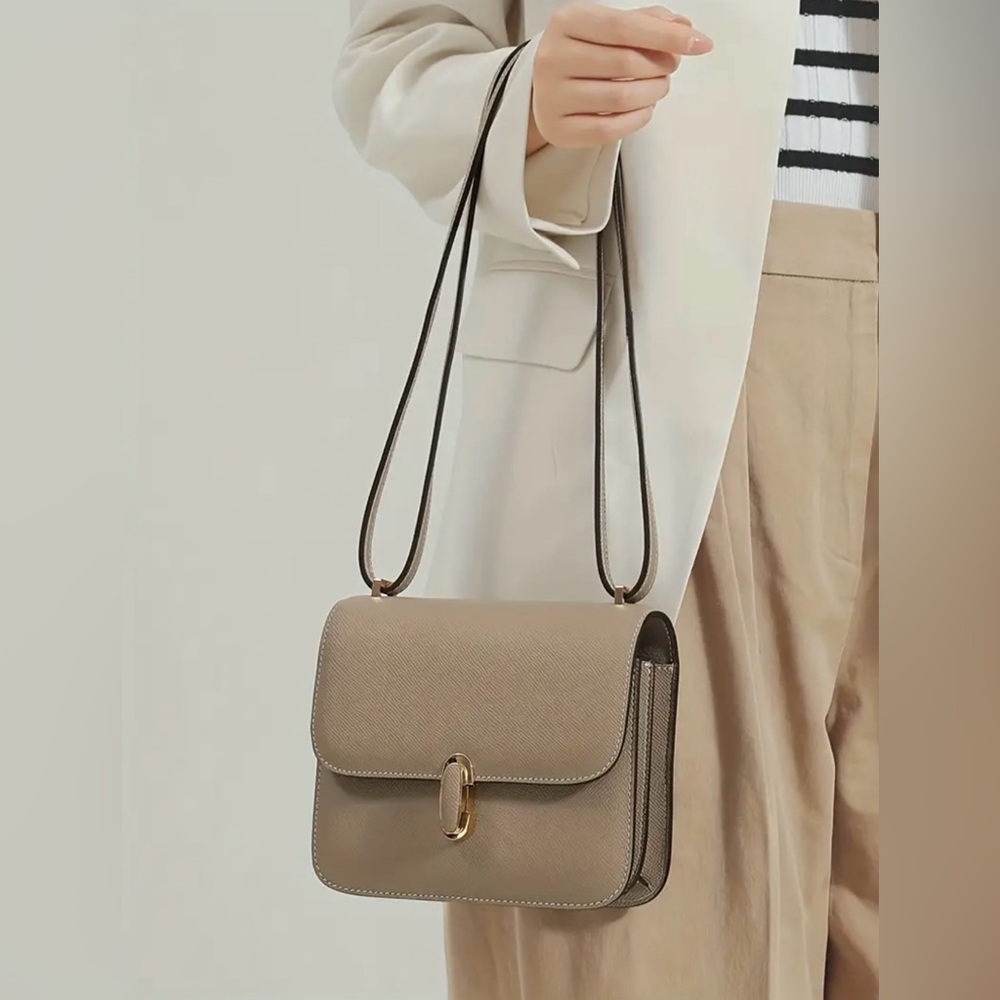 Women Handbag Leather Shoulder Crossbody Bag Small Square Bag - Picture 3 of 15
